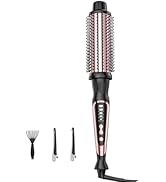 Thermal Brush, Heated Round Brush &amp; Curling Iron with Ceramic Ionic Technology, Hair Tools for Vo...