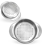 2 Pieces Stainless Steel Tuna Can Strainer - Food Grade Canning Colander For Regular And Wide-Nec...