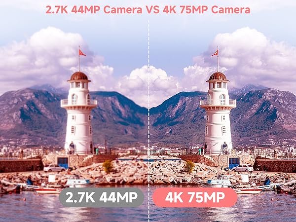 4K 75MP Camera,travel digital camera,point-and-shoot cameras camera for beginners