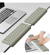 Leolee L-Shaped Desk Elbow Pads for Desk, Grey Memory Foam Arm Rest for Desk with Non-Slip Base, ...