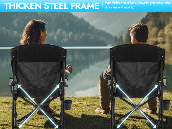 2 Pack Oversized Folding Camping Chair for Adults