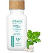 drTung's Herbal Toothpaste Tablets - Toothpaste Tabs for Dry Mouth Relief, Natural Tooth Powder T...
