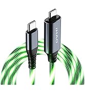 IHAO USB Type C to Type C PD 60W Fast Charging Cable Phone Charger High Data Speed Visible Cool L...