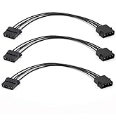 3 Pack Molex Power Extension Cable, 4 Pin Molex Female to Male HDD IDE Computer Power Cable