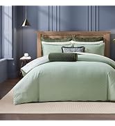 Ted Baker Comforter Set King - 3-Piece Cotton Jacquard - Pollsy, Sage Green