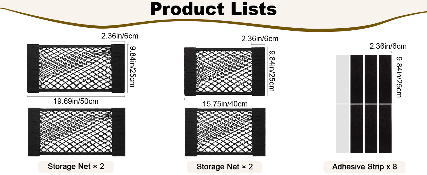 mesh storage bags small cargo net pocket product size