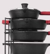 Cuisinel Heavy Duty Pan Organizer - 5 Tier Rack - Holds 50 LB - Holds Cast Iron Skillets, Griddle...
