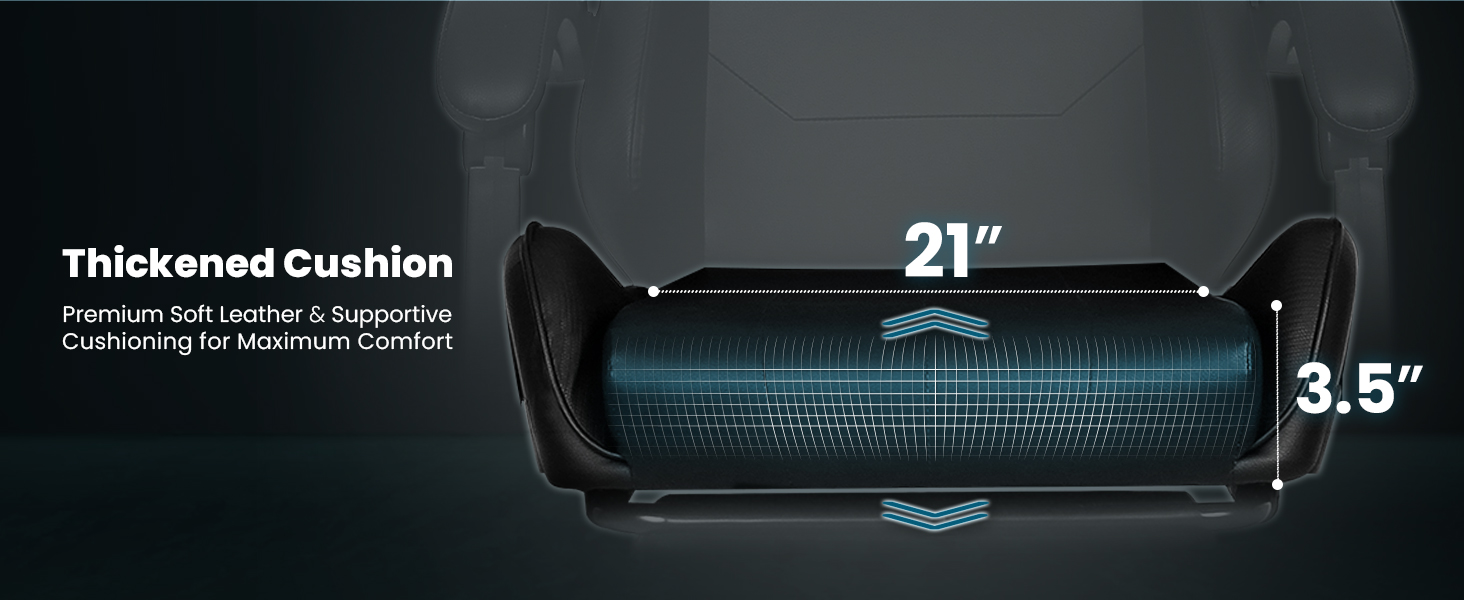 Supportive high back office gaming chair, pu leather gaming chair, supportive cushioning chair