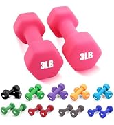 Portzon Weights Dumbbells 10 Colors Options Compatible with Set of 2 Neoprene Dumbbells Set,1-15 ...