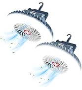 Portable Camping Fan with LED Lantern XTAUTO USB Rechargeable Waterproof Tent Fan with Hanging Ho...