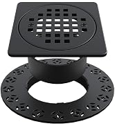 4 Inch Drain Grate Kit, Compatible with Schluter Kerdi Drain Flange, Square Shower Floor Drain SS...