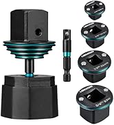 LIBRATON Low Profile Impact Socket Adapter Set, 5pc Magnetic Drive Converter Kit for Tight Space ...