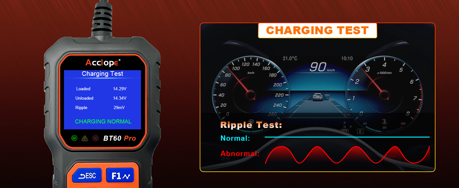 Acclope BT60 Pro Battery tester analyzer automotive battery motorcycle