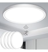 slochi 4 Pack Motion Sensor Light Indoor, 7 Inch 5000K Closet Lights Motion Sensored Wired, 15W 1...