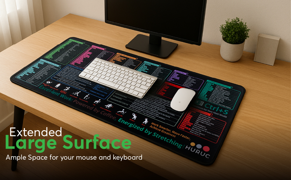 huruc mouse pad pads excel sheet codes short key mat alfombrilla de español para con atajos all