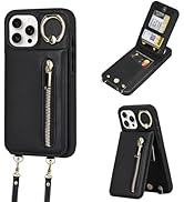 uCOLOR for iPhone 15 Pro Max Wallet Case with Card Holders for Women, Crossbody Zipper Protective...