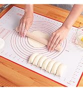 Silicone Pastry Mat Extra Thick Non Stick Baking Mat, Fondant Mat,Counter Mat,Dough Rolling Mat, ...