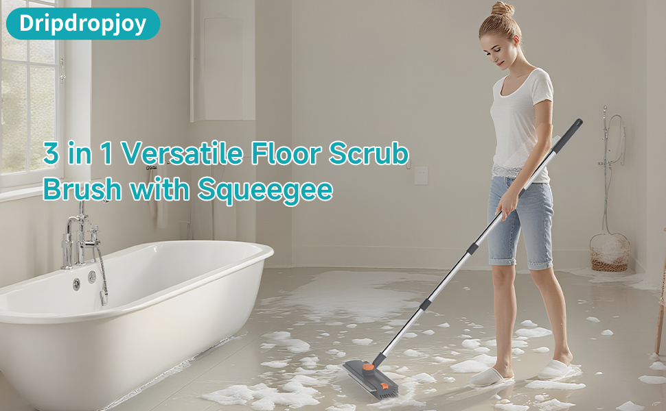 floor scrub brush with lang handle