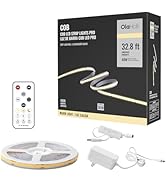 Olaholii 3000K COB LED Strip Light with Remote, 32.8ft Dimmable Bright Warm White LED COB Strip L...