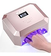Makartt UV LED Nail Lamp for Gel Nails – Rechargeable Aurora 30W Nail Light with 39 LEDs, Large S...