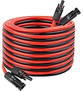 Kimbluth 10 AWG Solar Extension Cable 100FT, Flexible Solar Panel Wire with Male to Female Connec...
