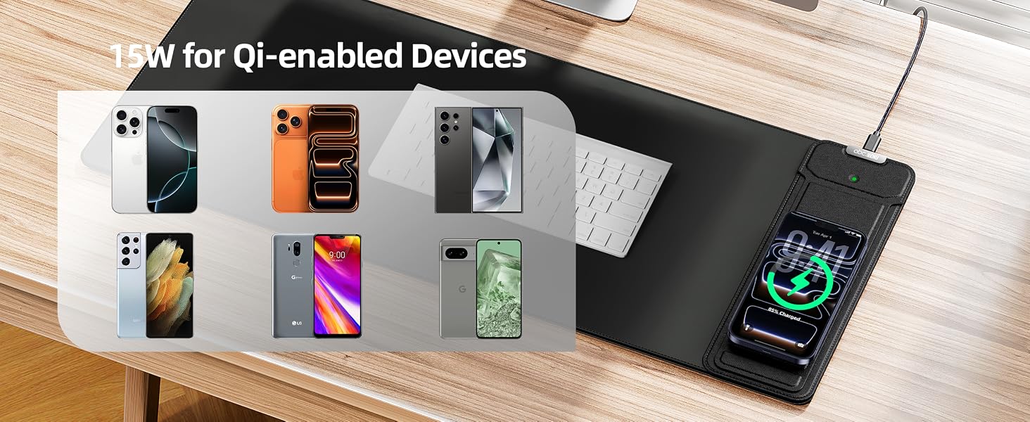 wireless charger mouse pad