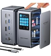 VENTION 13-in-1 Laptop Docking Station 3 Monitors with Touchable Screen Display,USB C Dock Dual M...