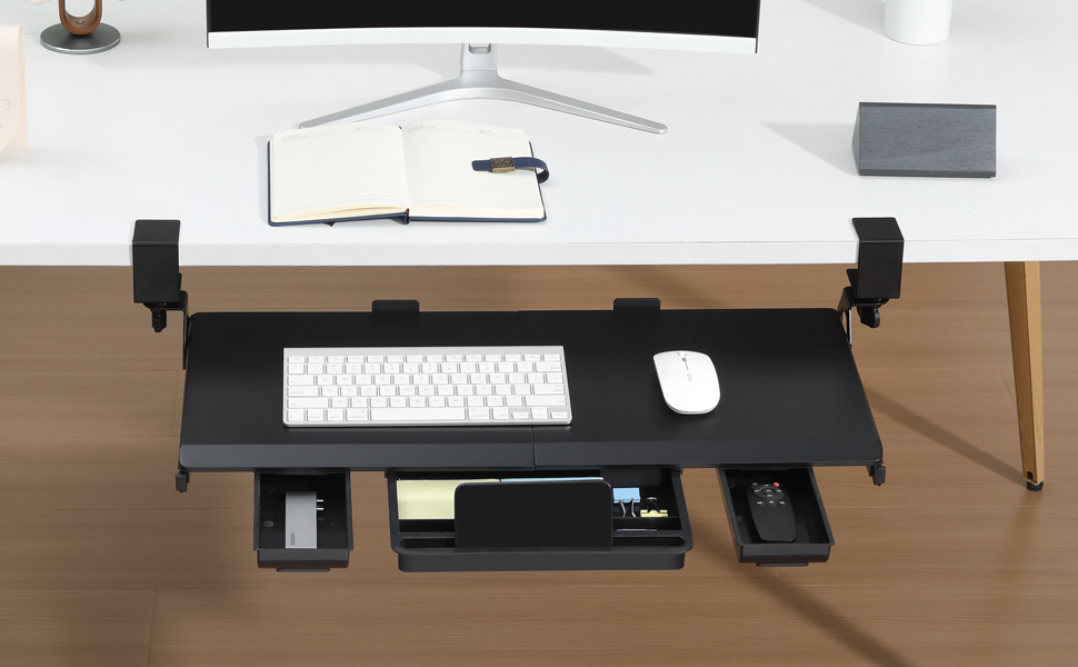 clamp on keyboard tray