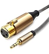 XANHAM XLR Female to 3.5mm (1/8") Male Jack 3.3 Feet/1 Meter TRS Unbalanced Cable Compatible with...
