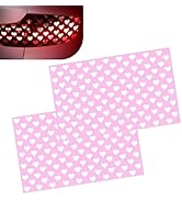 Arwrilt 2 PCS Car Heart Pattern Taillight Stickers, Waterproof Rear Tail Light Stickers, Self-Adh...