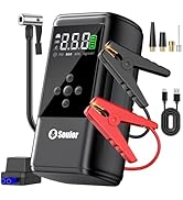 Jump Starter with Air Compressor, 6000A Car Battery Jumper Starter with 160 PSI Tire Inflator Por...