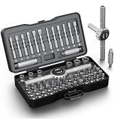 STREBITO 71 in 1 T-Handle Ratchet Screwdriver Set, Magnetic Ratcheting Screwdriver with 72-Tooth,...