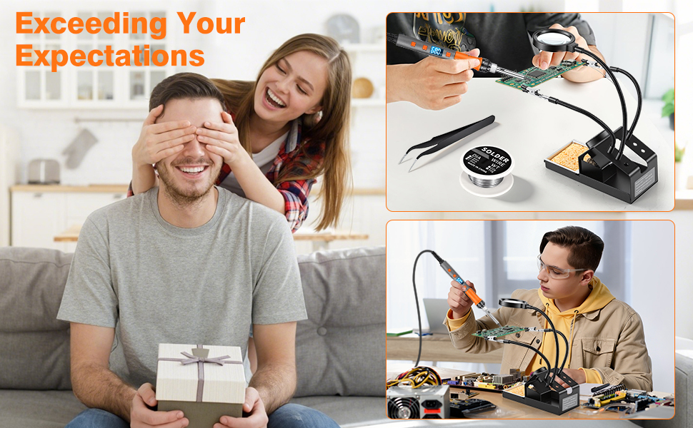 Soldering Iron Kit, 100W High Power LCD Digital Solder Iron Pen,