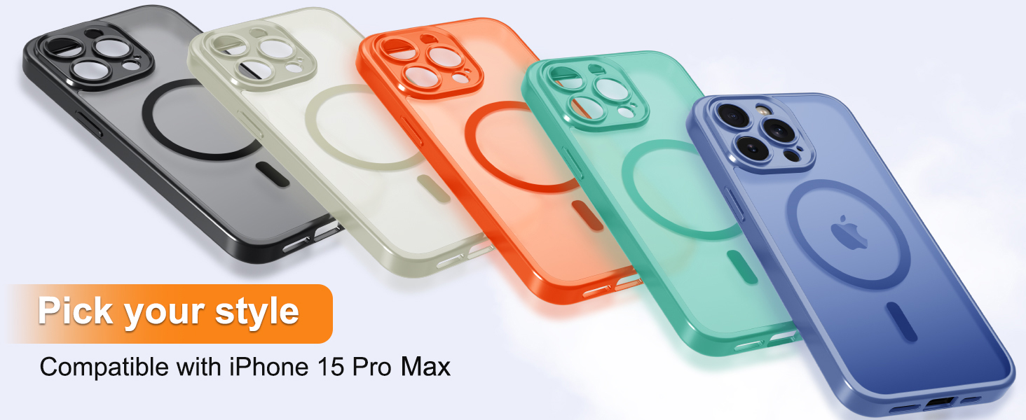 The colorful cases for iPhone 15 Pro Max