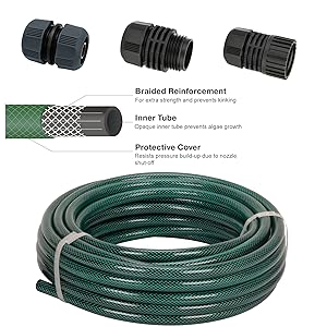 50 ft. garden hose with connectors