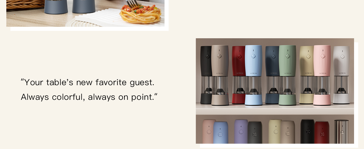 electric salt and pepper grinder set