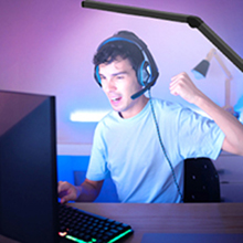 LED folding rotary table lamp Using in Reading