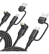 2 in 1 for Garmin Watch Charger Cable 3.3FT 2-Pack, USB Charging Cord with Type-C for Fenix 8 7 7...