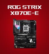ASUS ROG Strix X870E-E Gaming WiFi AMD AM5 X870 ATX Motherboard 18+2+2 Power Stages, Dynamic OC S...