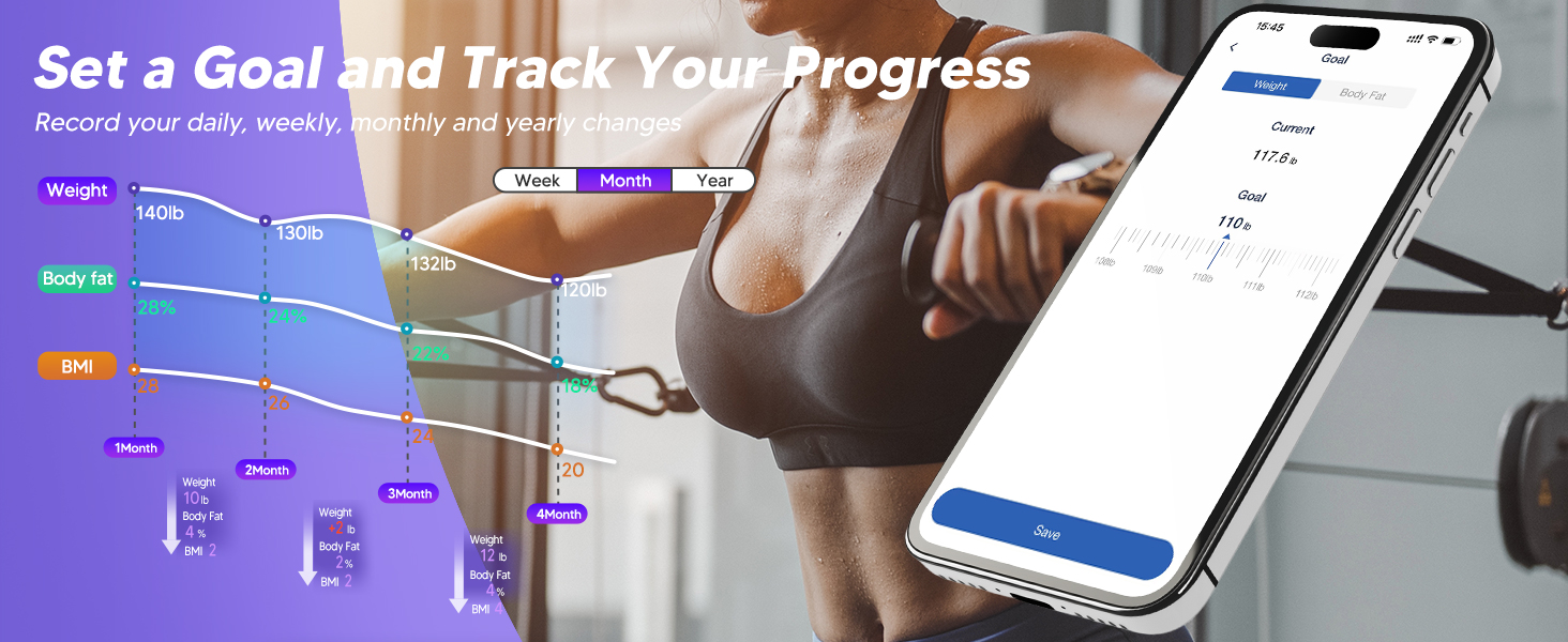 Set a Goal and Track Your Progress Record your daily weekly monthly and yearly changes