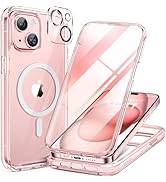 Miracase Glass Series for iPhone 15 Case [Compatible with MagSafe] Full-Body Magnetic Case with B...