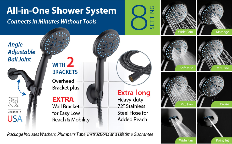 ducha de mano, rain shower, massaging shower head