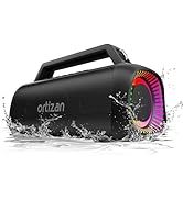 Ortizan Portable Bluetooth Speaker Loud, 80W Peak, Bass Up, 20H Playtime, IPX7 Waterproof, RGB Li...