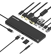 WAVLINK Triple Display USB C Docking Station with DP1.2 &amp; HDMI1.4 &amp;VGA, 85W PD Charging, USB 3.0 ...