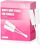 (30-Pack) Calvana White Drip Sticks for Females, Drip Stick Absorbing Sponge, Awkward Essentials,...