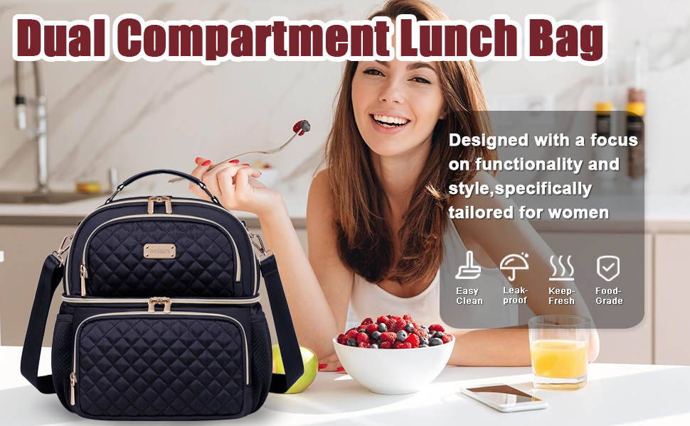 lunch box for women loncheras para mujer lunch backpack lunchbox dual compartment lunch bag
