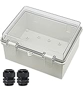 Zulkit Junction Box ABS Plastic Dustproof Waterproof IP65 Electrical Boxes Hinged Shell Outdoor U...