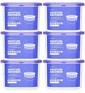 CLEVAST Moisture Absorber Boxes 6 Pack, 10 Oz Dehumidifier for Closet &amp; Bathroom, Humidity Absorb...