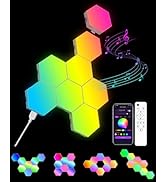 Kangtaixin Hexagon LED Lights 8 Pack - RGB Wall Panels with Music Sync, Smart App &amp; Remote Contro...