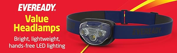 Eveready Value Headlamps: Bright, lightweight, hands free LED lighting